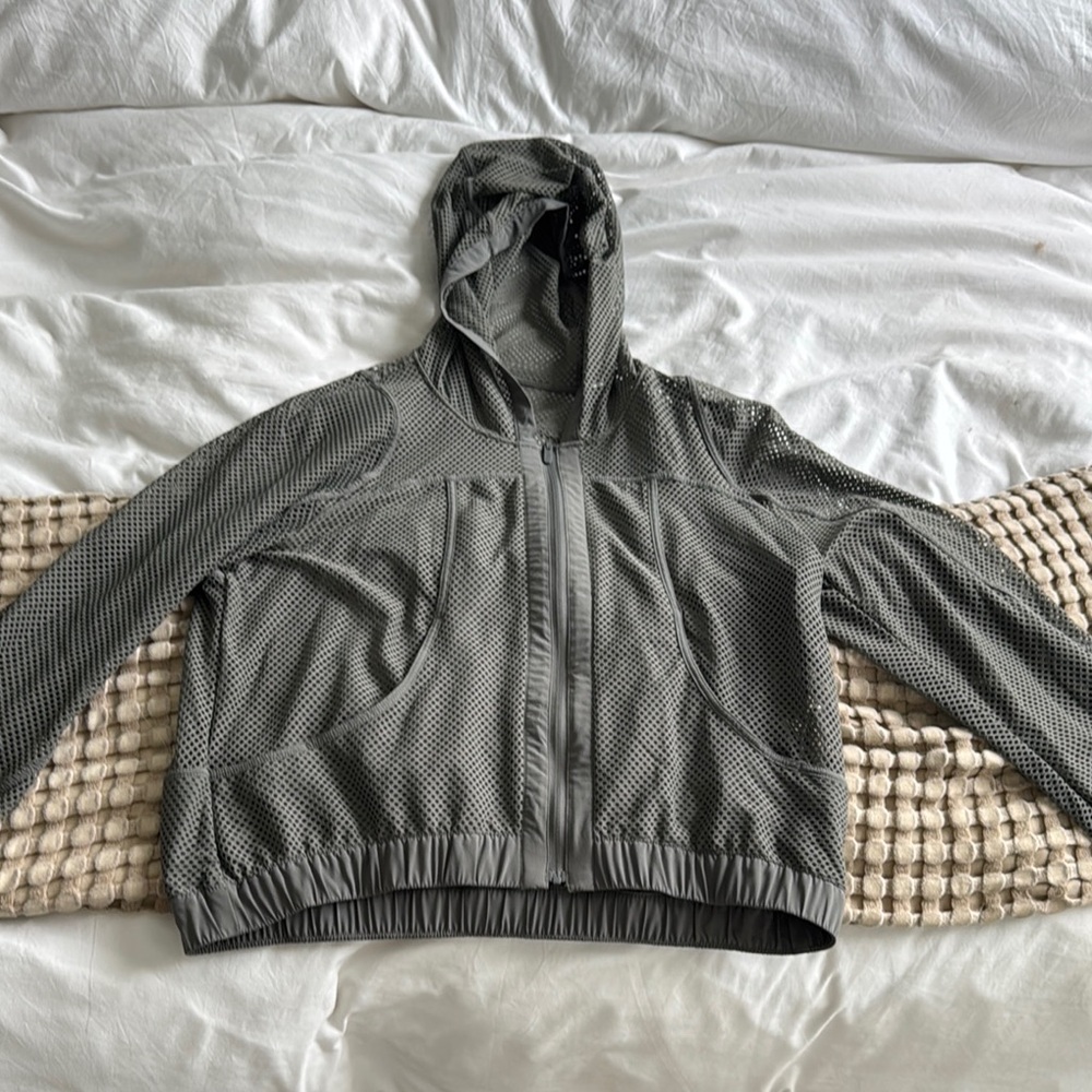 Green/Gray Mesh Hooded Jacket lululemon